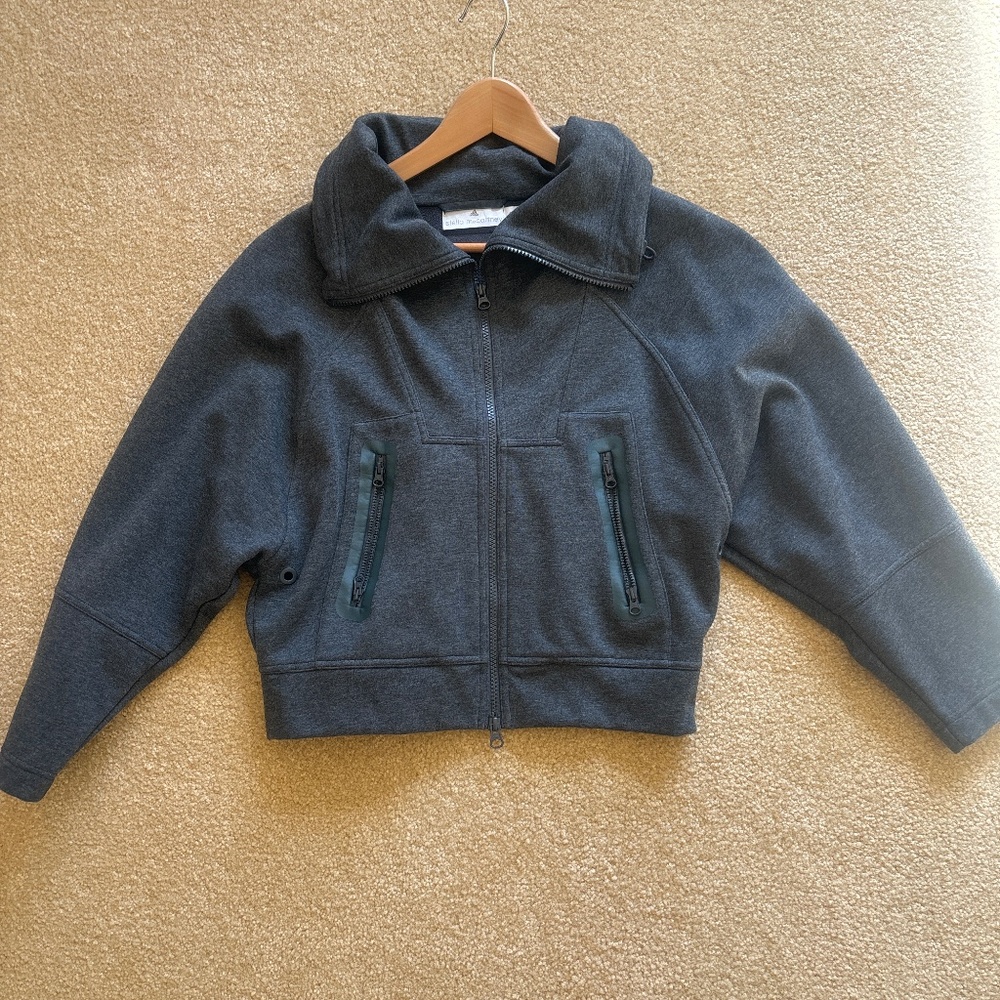 Adidas by Stella McCartney sweater jacket XS, dark grey